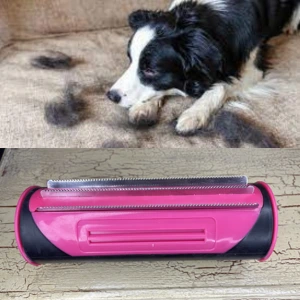 furry colie on floor Fur Sweep
